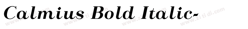 Calmius Bold Italic字体转换